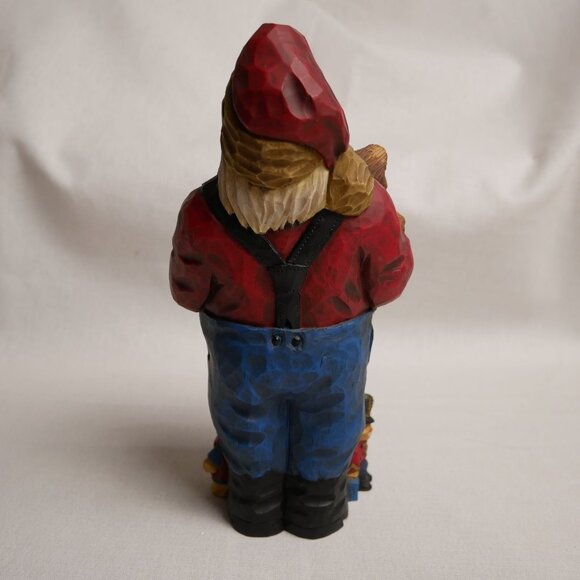 Handcrafted Santa Claus Figurine With Teddy Bear & Gifts by Craig Kirkwood Rare - Picture 3 of 9